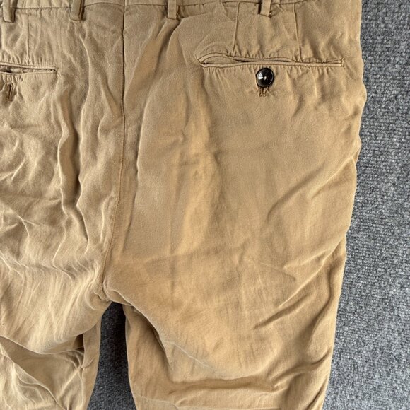 PT Torino Women Cotton Lyocell Linen Easy Fit Size 50 Pants Beige ACTL 32X34 - Picture 12 of 16